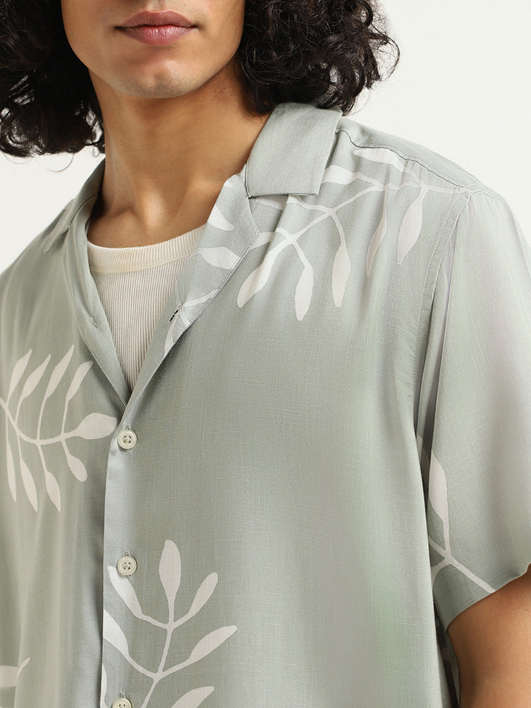 Nuon Sage Printed Shirt