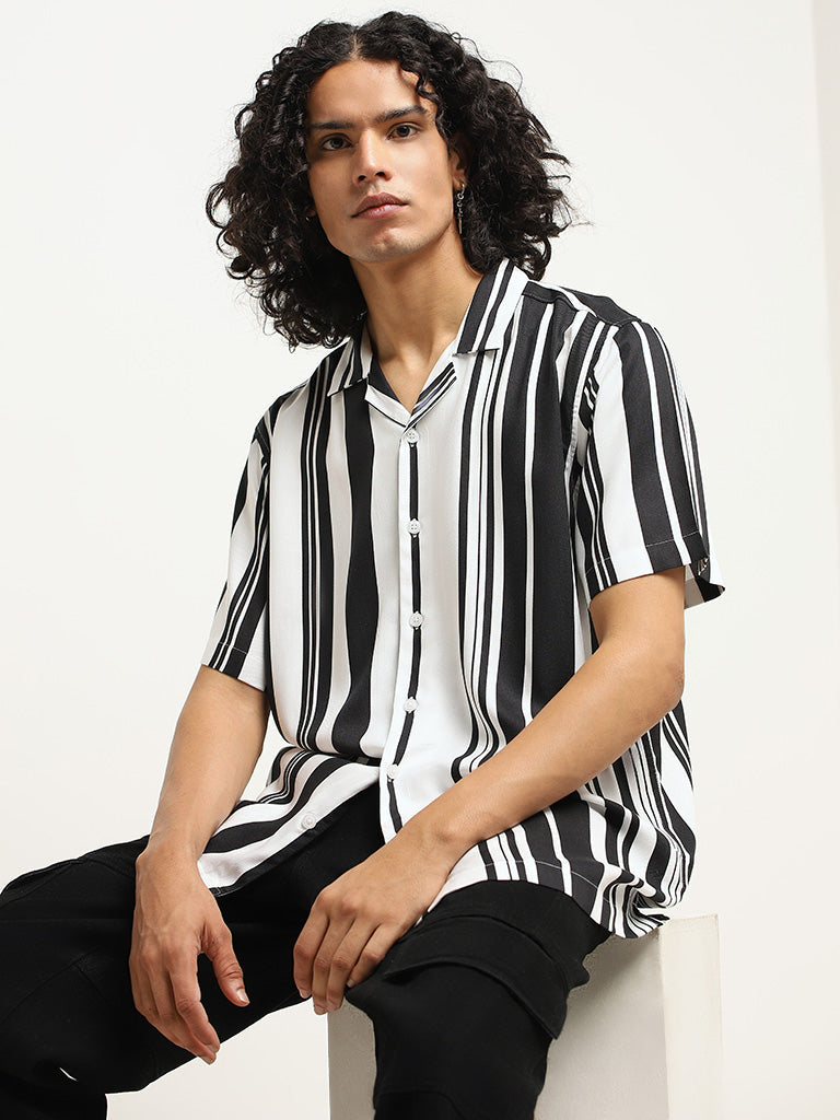 Nuon Black Striped Shirt