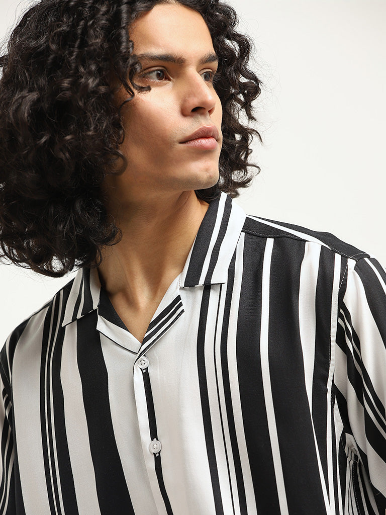 Nuon Black Striped Shirt