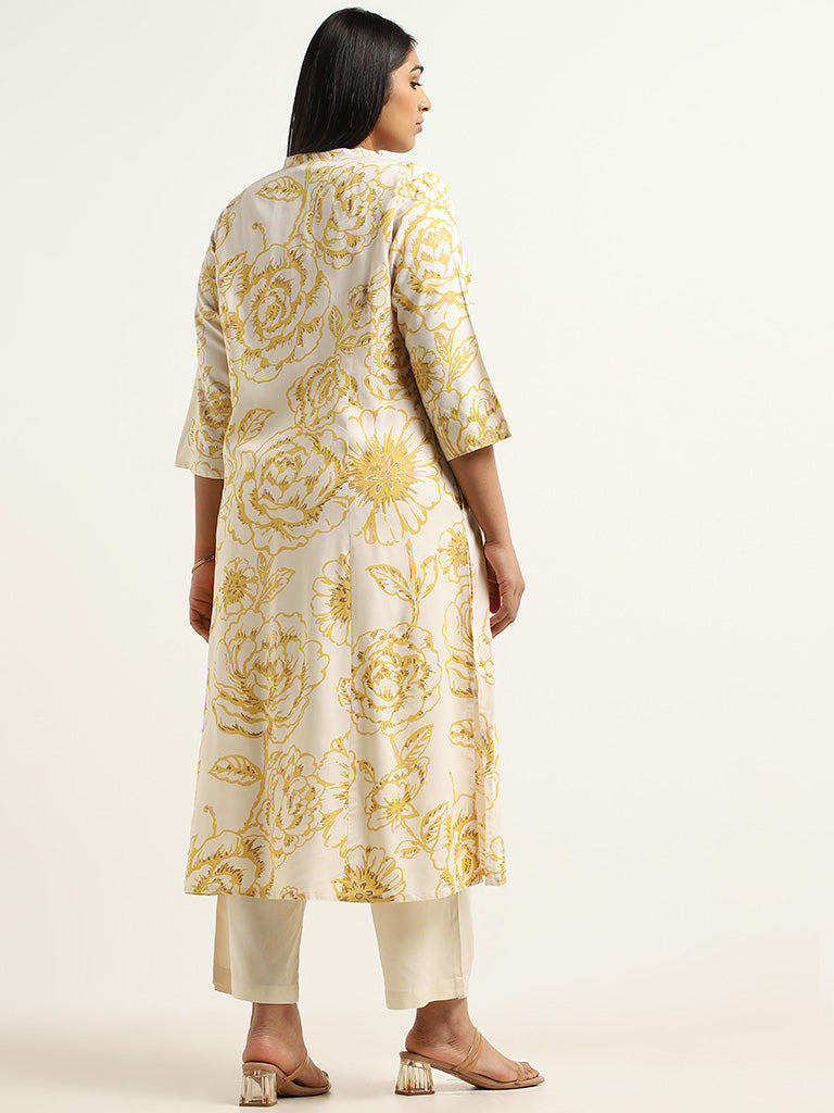 Diza Yellow Printed Kurta