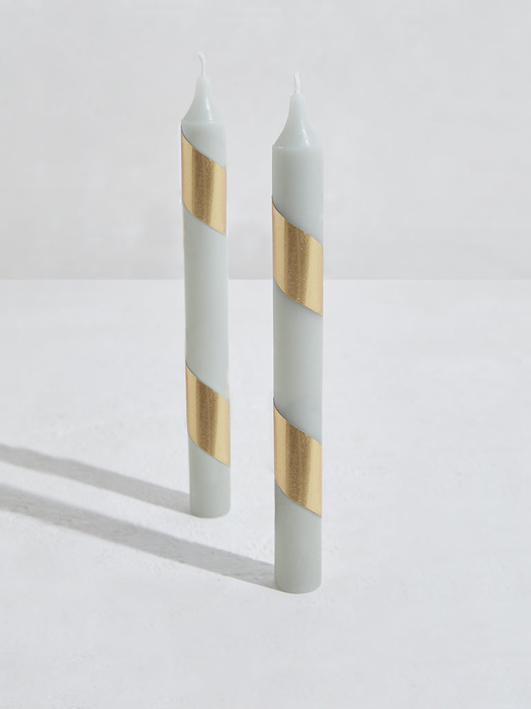 Westside Home Mint Tapered Candles (Set of 2)