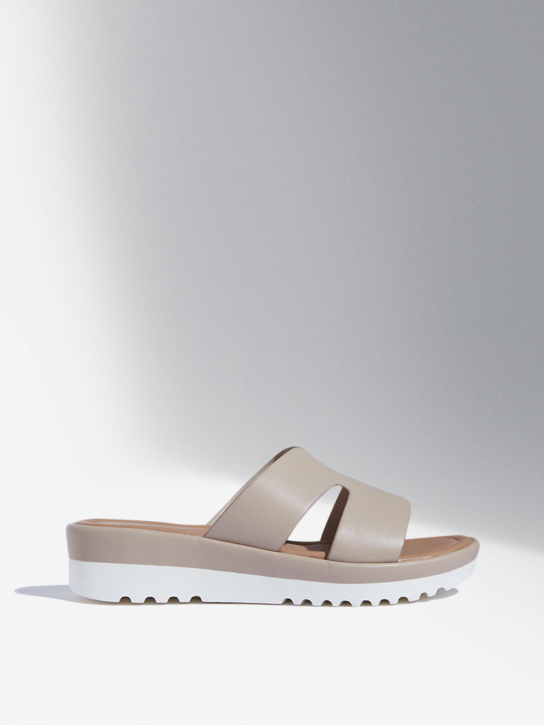 LUNA BLU Ivory H-Style Slides