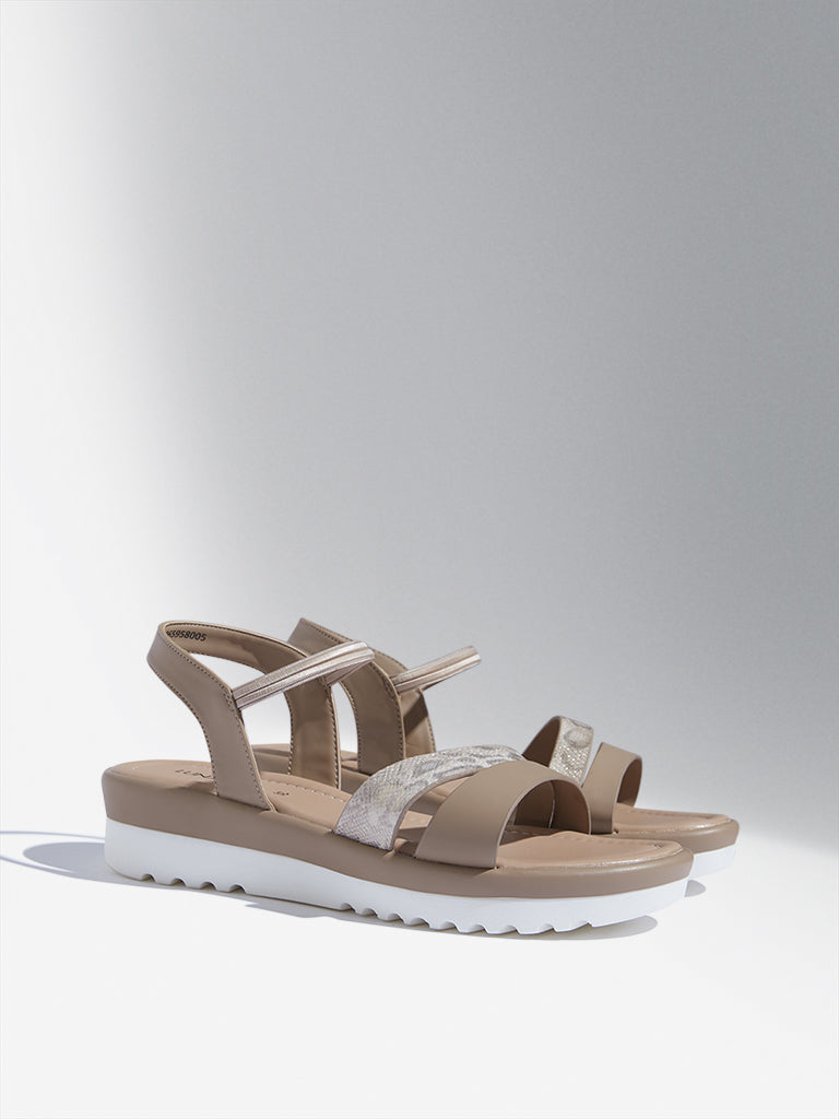 LUNA BLU Ivory Slingback Sandals