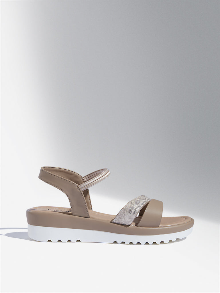 LUNA BLU Ivory Slingback Sandals