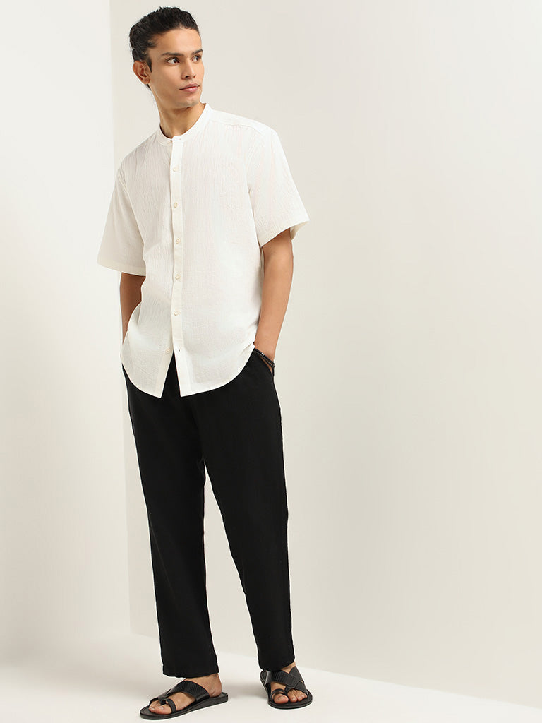 ETA Off-White Cotton Relaxed Fit Shirt