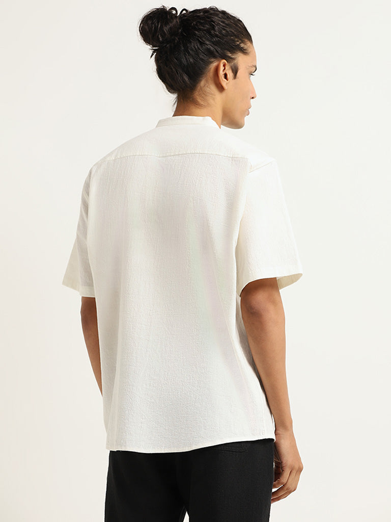 ETA Off-White Cotton Relaxed Fit Shirt