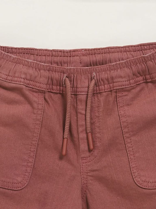 HOP Kids Plain Brown Shorts