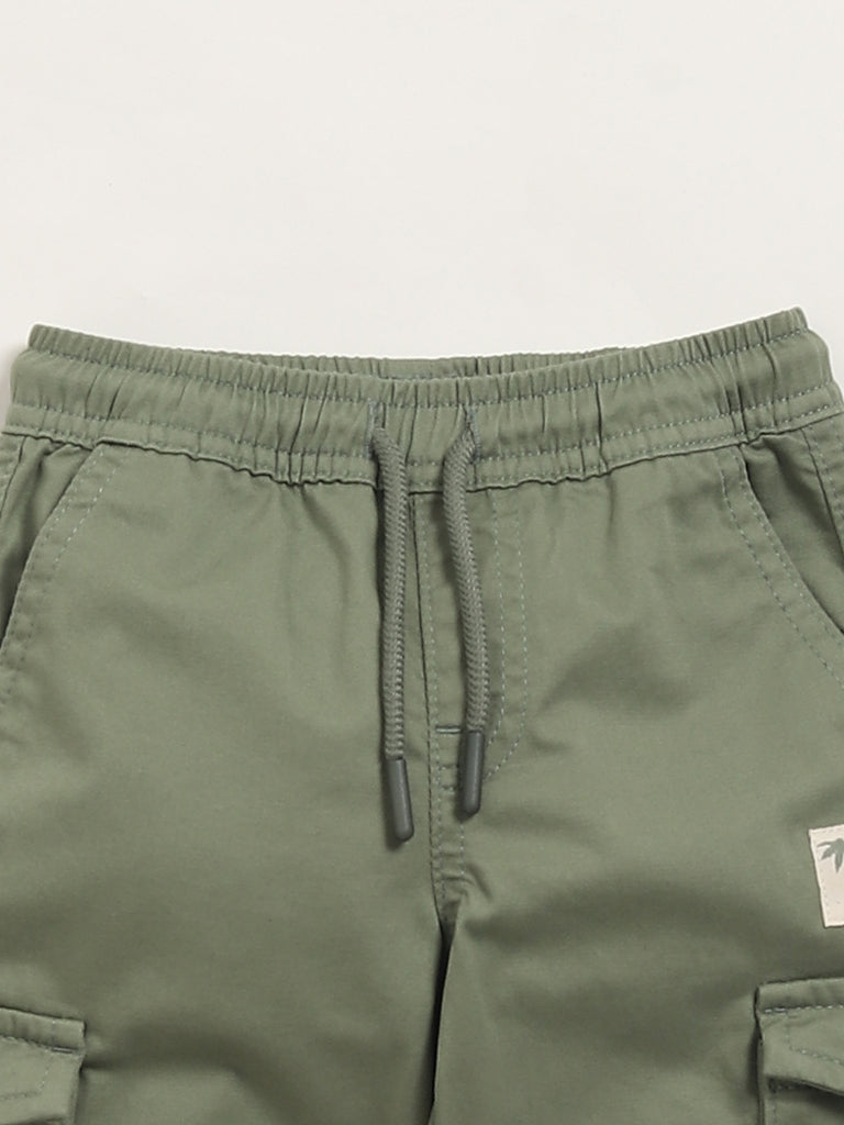 HOP Kids Green Cargo Joggers