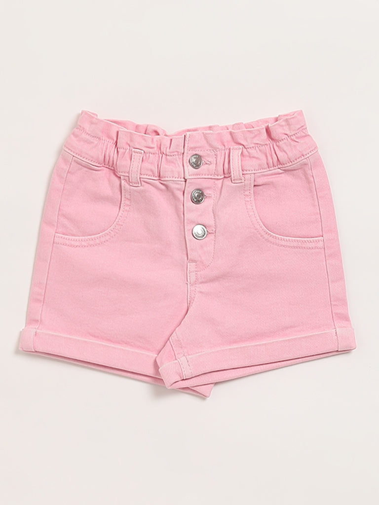 HOP Kids Pink Denim Shorts