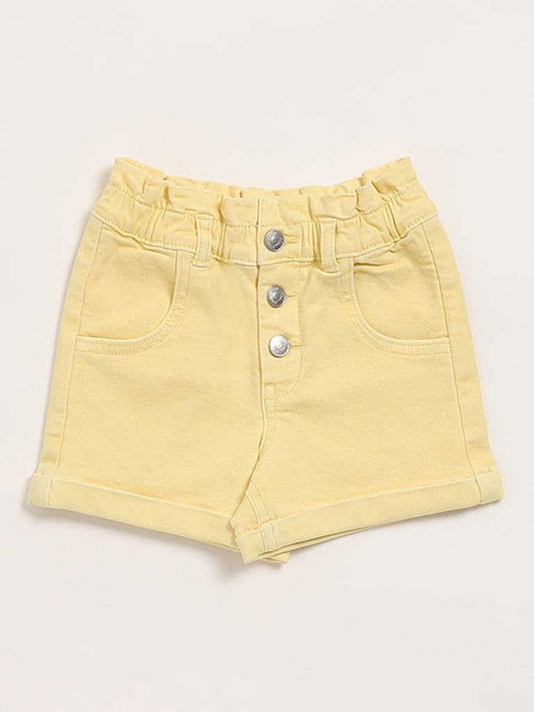 HOP Kids Yellow Denim Shorts