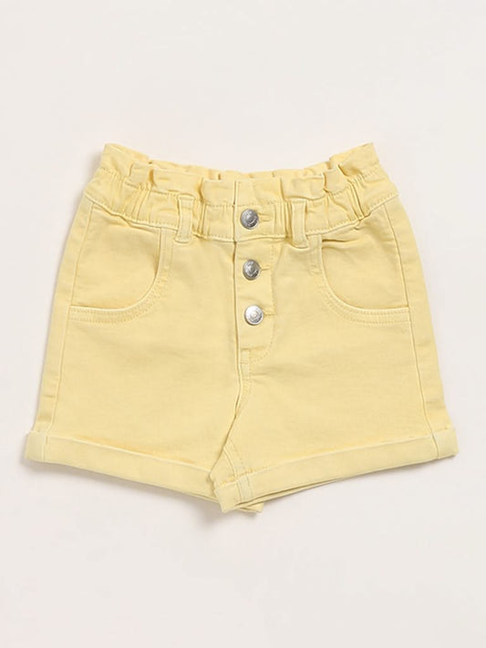 HOP Kids Yellow Denim Shorts