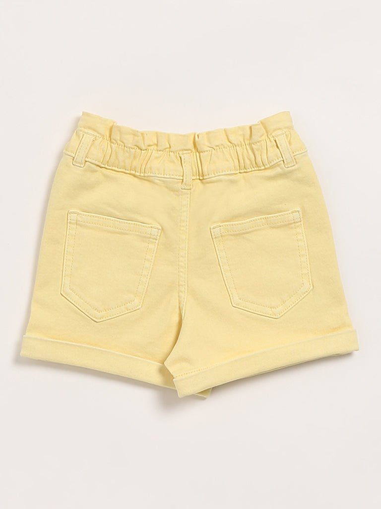 HOP Kids Yellow Denim Shorts