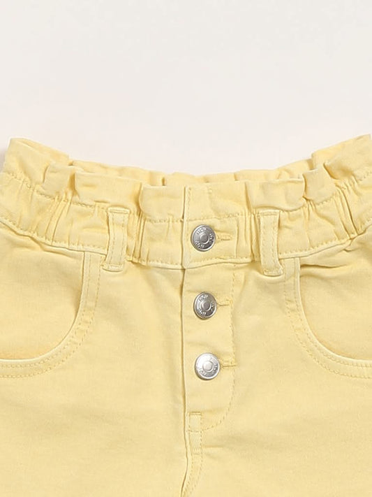 HOP Kids Yellow Denim Shorts