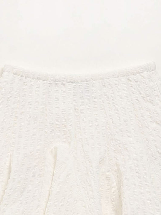 HOP Kids White Flared Skirt