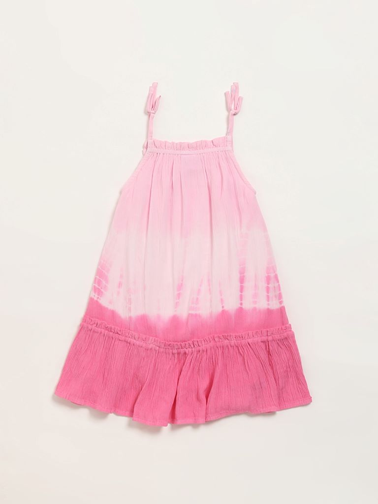 HOP Kids Pink Tie-Dye Dress