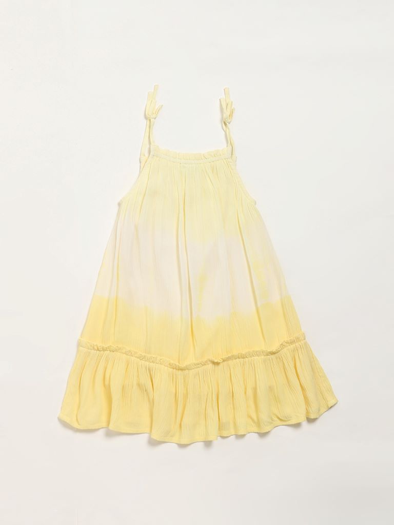 HOP Kids Yellow Tie-Dye Dress