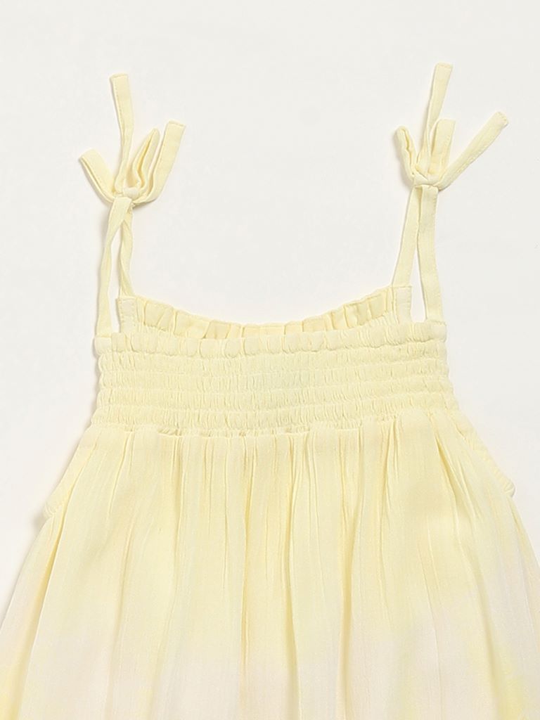 HOP Kids Yellow Tie-Dye Dress