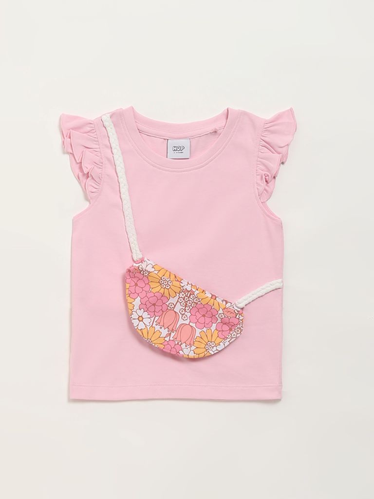 HOP Kids Plain Pink T-Shirt