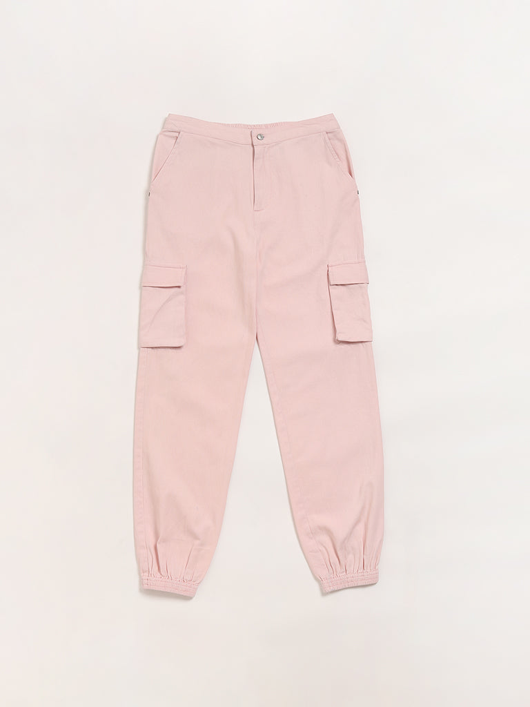 Y&F Kids Pink Cargo Joggers