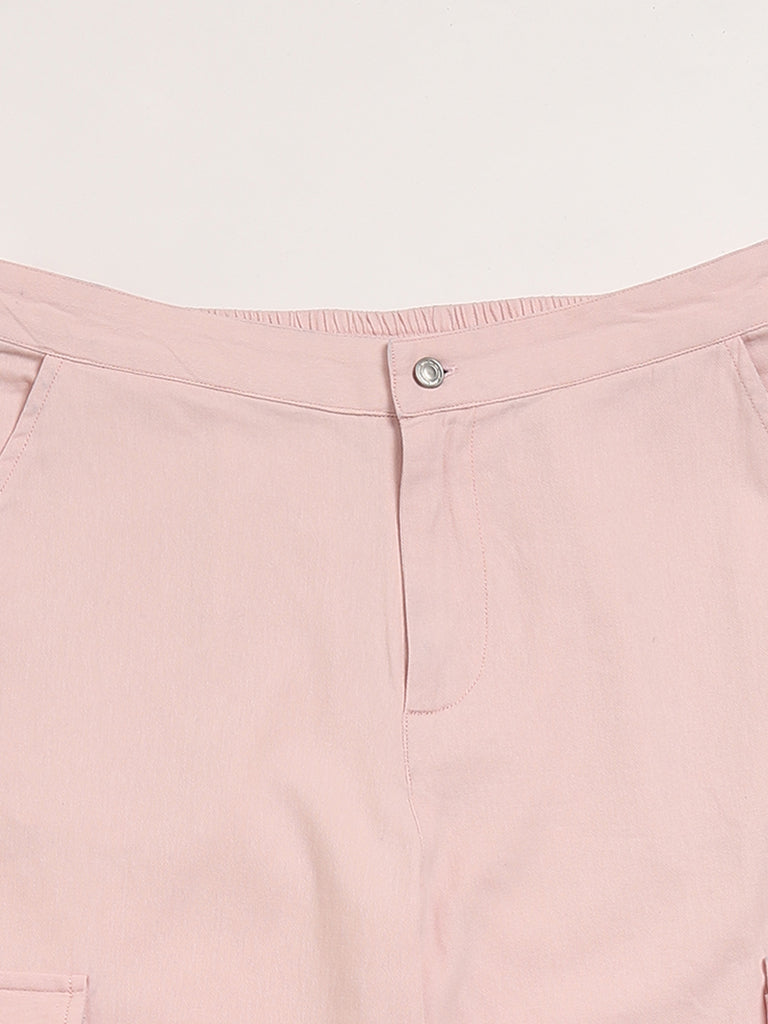 Y&F Kids Pink Cargo Joggers