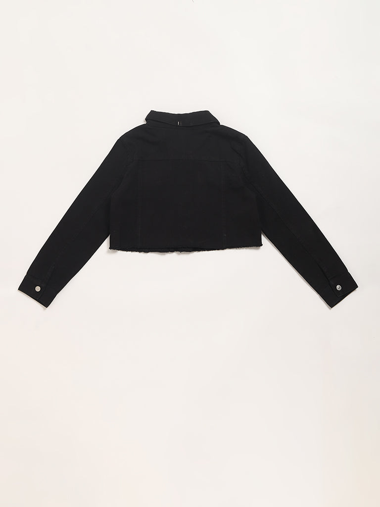 Y&F Kids Black Crop Jacket