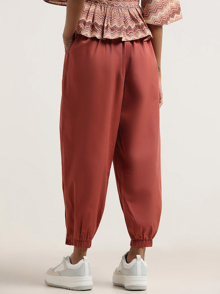 Bombay Paisley Brown Cotton Pants