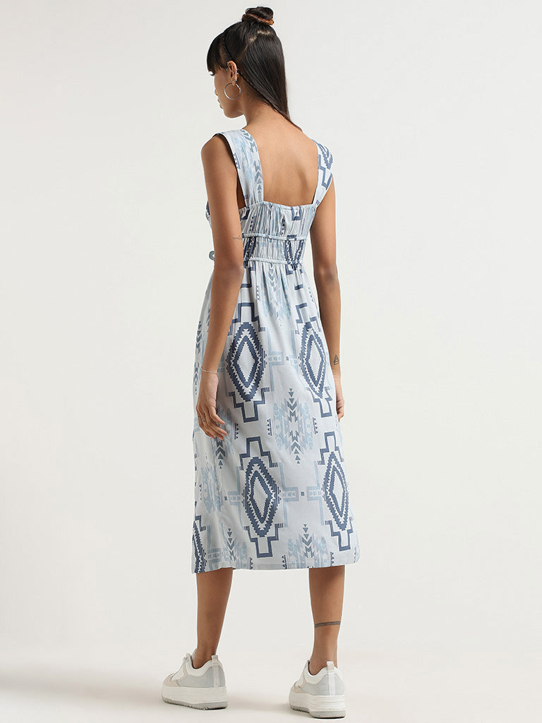 Bombay Paisley Light Blue Printed Dress