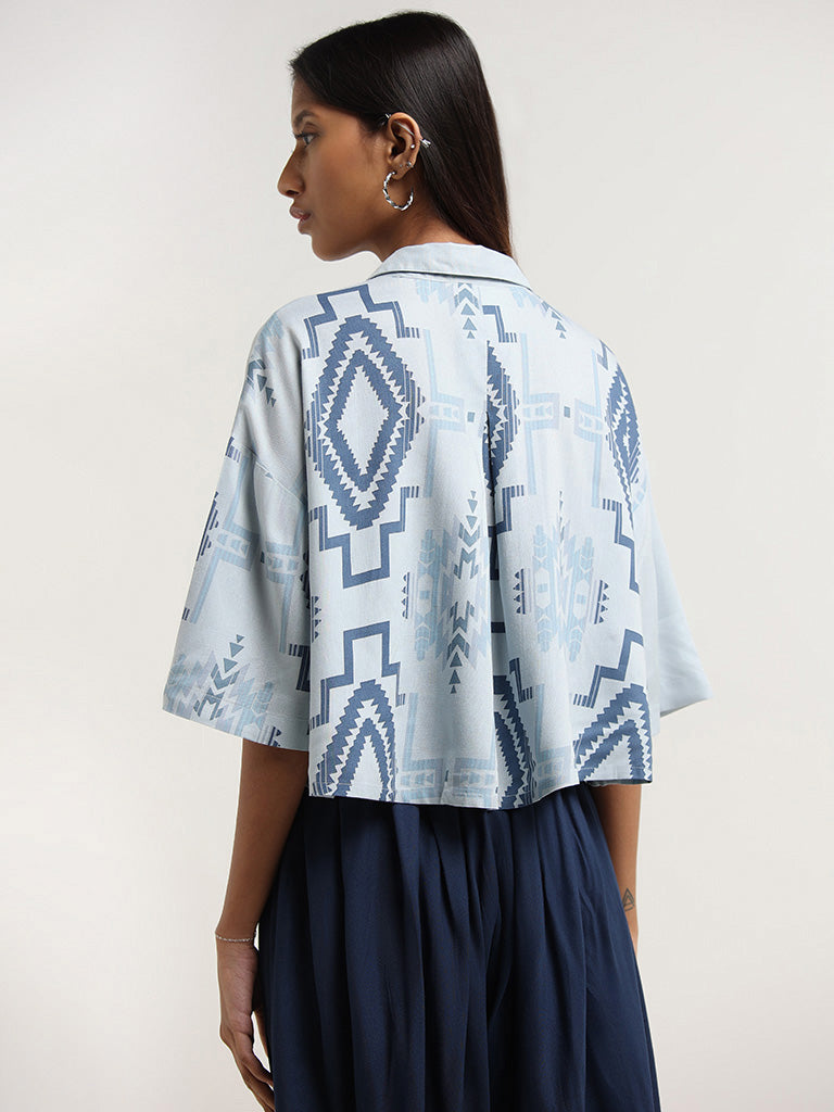 Bombay Paisley Blue Printed Shirt