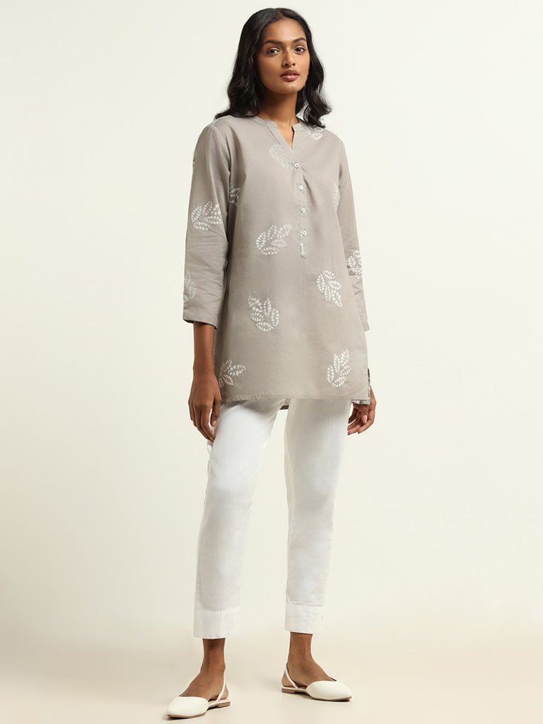 Utsa Grey Printed Kurti