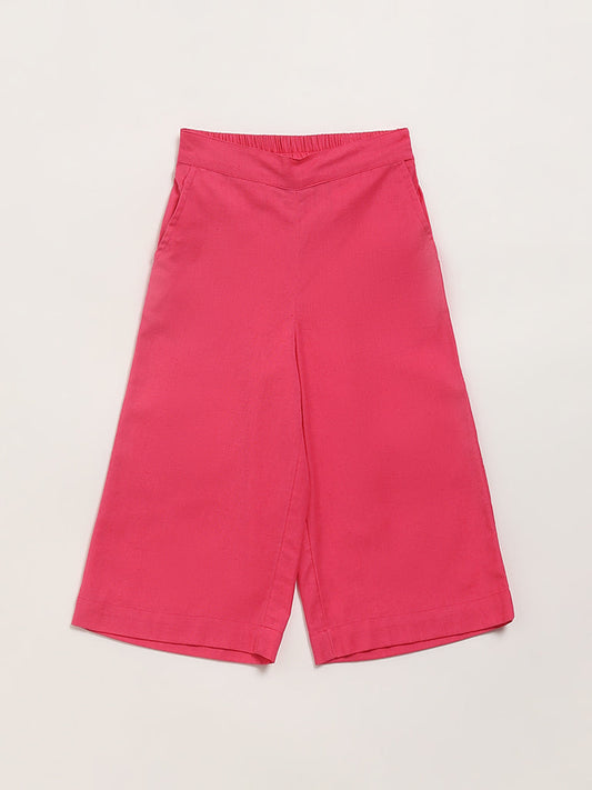 Utsa Kids Pink Flared Palazzos (2 - 8yrs)