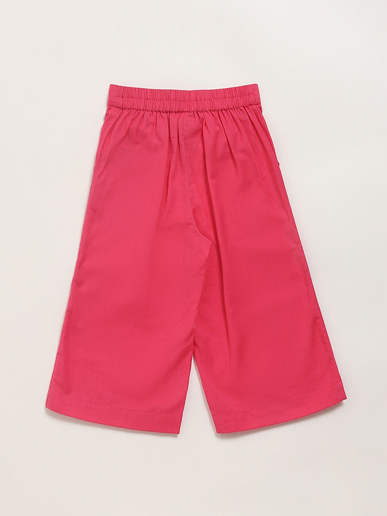 Utsa Kids Pink Flared Palazzos (2 - 8yrs)