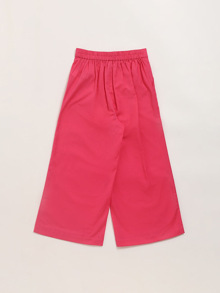 Utsa Kids Pink Flared Palazzos (8 -14yrs)