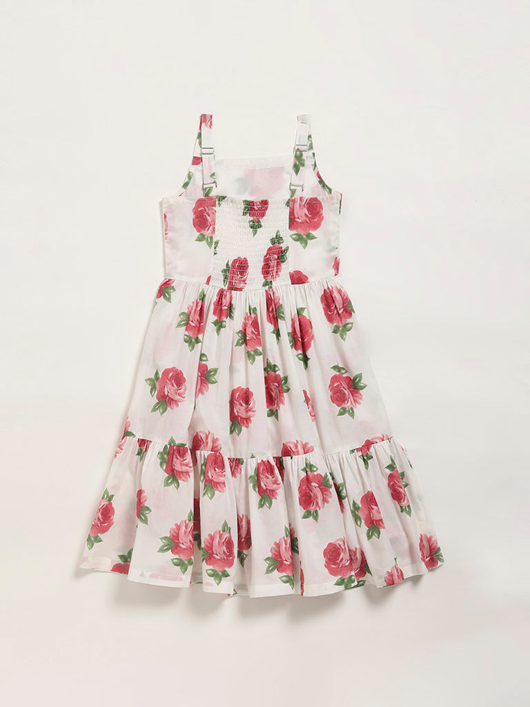 Utsa Kids White Floral Dress (8 -14yrs)