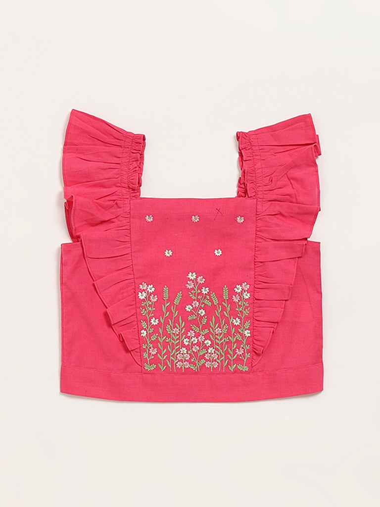 Utsa Kids Pink Blouse (8 -14yrs)