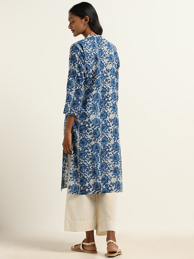 Utsa Indigo Printed Kurta