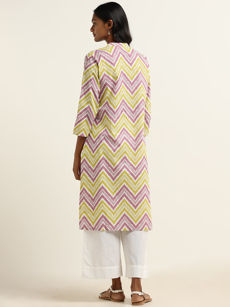 Utsa Purple Printed Kurta