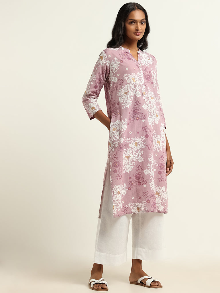 Utsa Lilac Printed Kurta