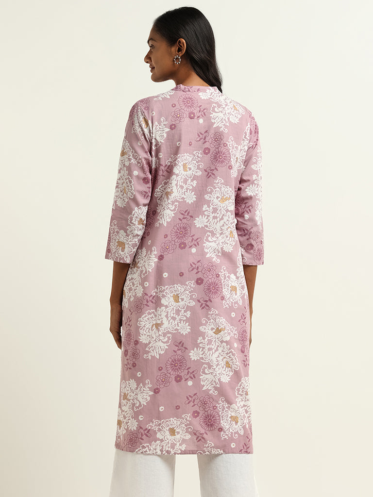 Utsa Lilac Printed Kurta