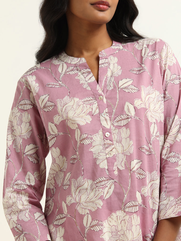 Utsa Lilac Printed Kurta