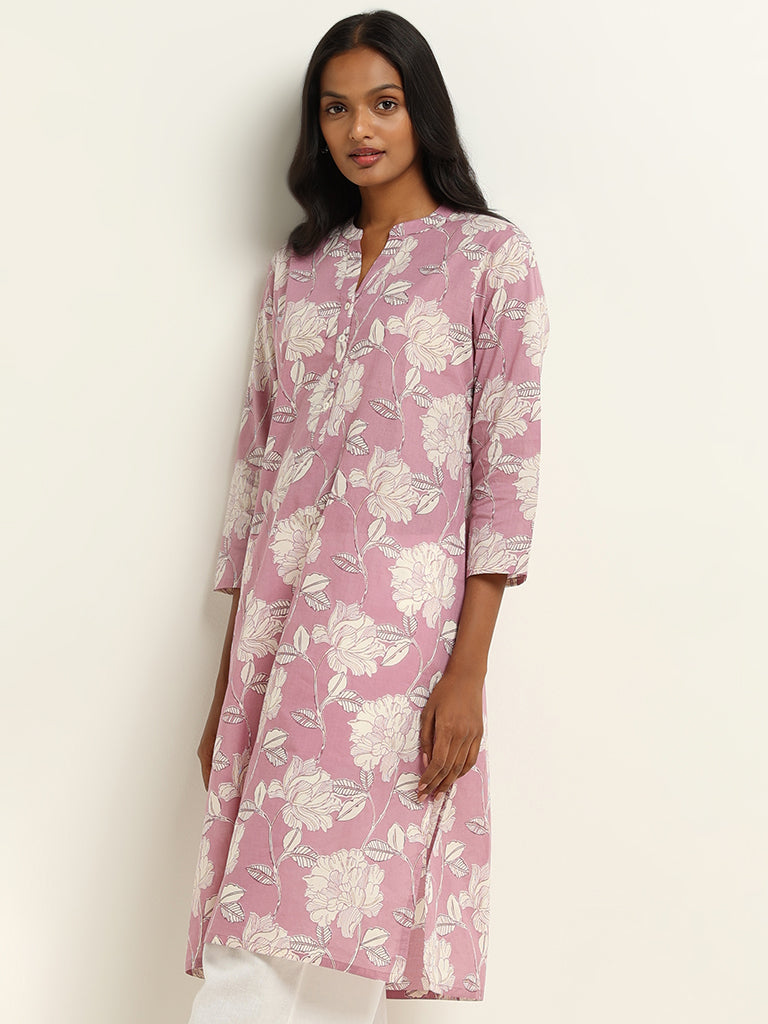 Utsa Lilac Printed Kurta