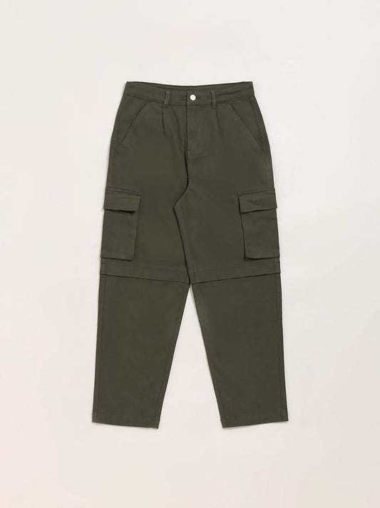 Y&F Kids Olive Cargo Trousers