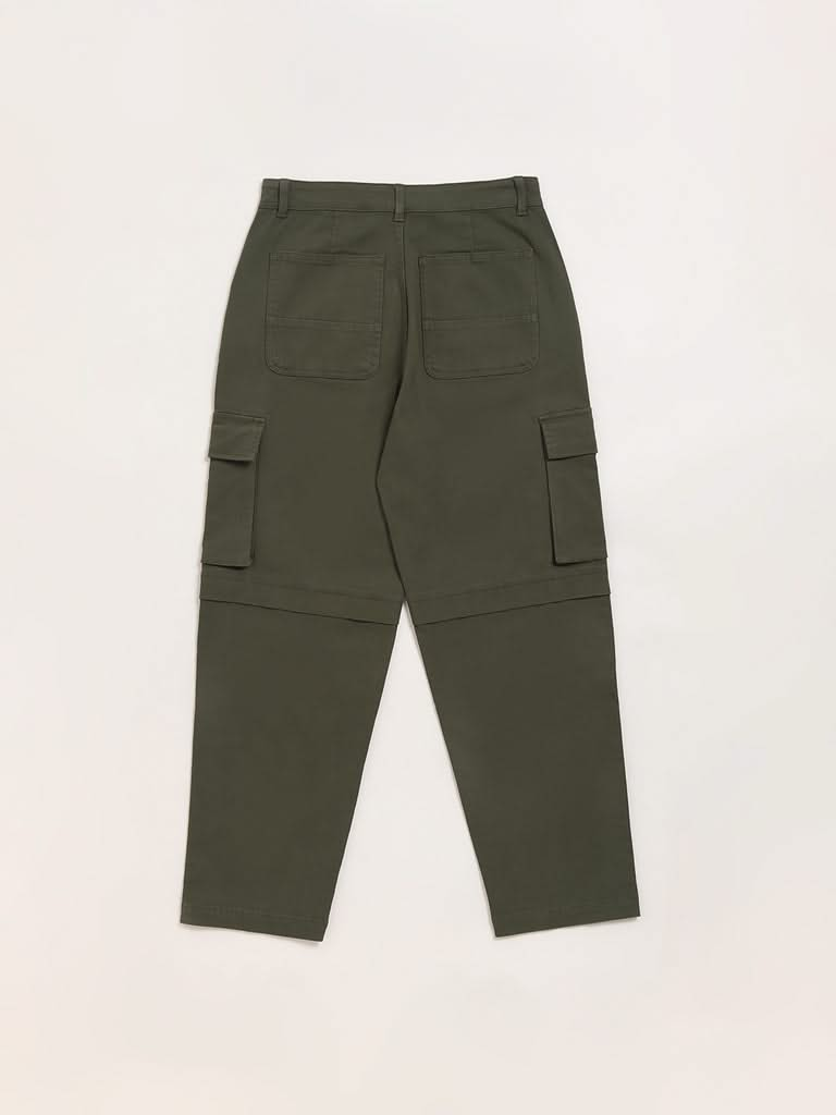 Y&F Kids Olive Cargo Trousers