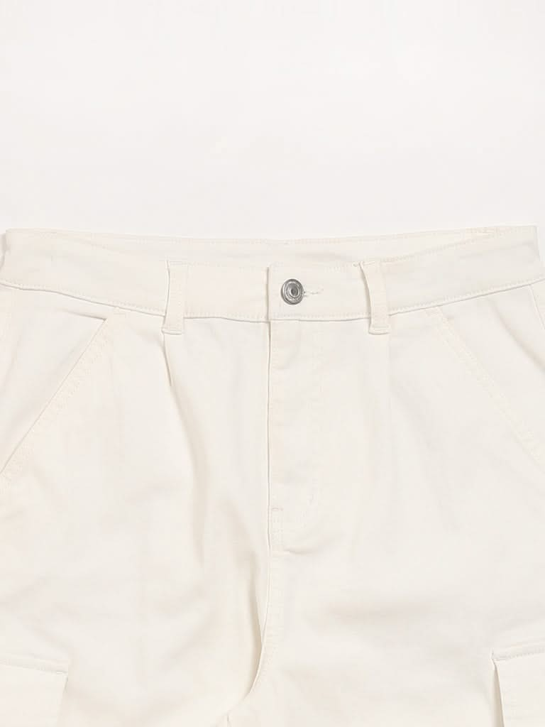 Y&F Kids Off-White Cargo Trousers