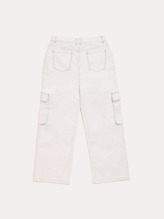 Y&F Kids White Relaxed - Fit High Rise Jeans