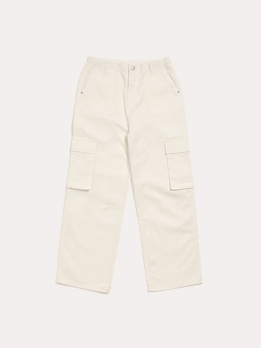 Y&F Kids Off-White Cargo Trousers