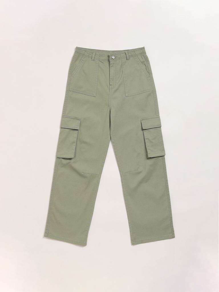 Y&F Kids Olive Cargo Trousers