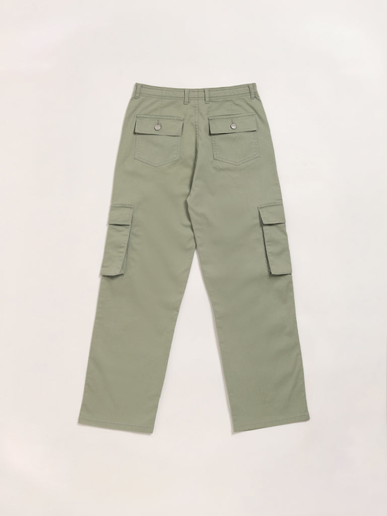 Y&F Kids Olive Cargo Trousers