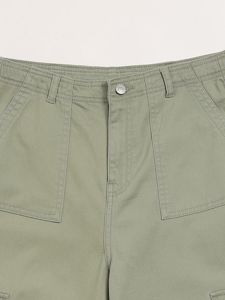 Y&F Kids Olive Cargo Trousers