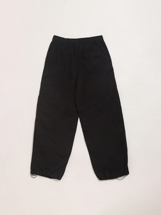 Y&F Kids Black Parachute Pants