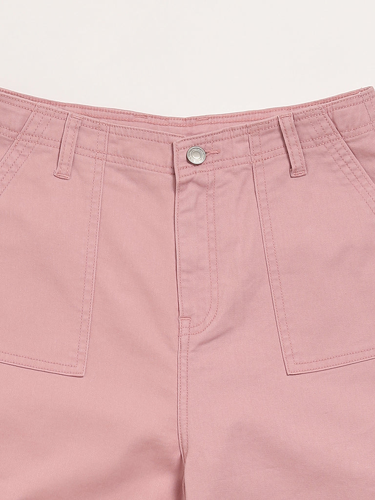 Y&F Kids Pink Cargo Trousers